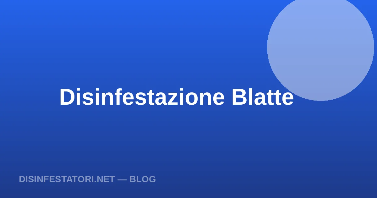 Illustrazione di copertina dell'articolo sulla disinfestazione delle blatte